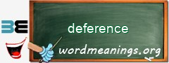 WordMeaning blackboard for deference